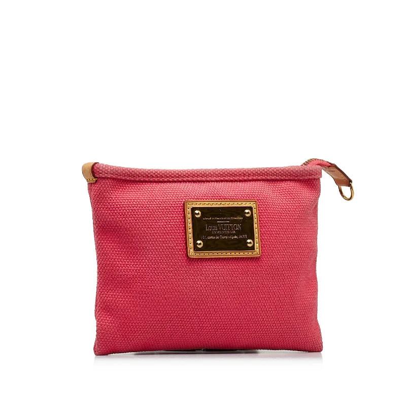 Louis Vuitton crossbody bags in a bold red color for a statementLOUIS VUITTON Antigua Pochette PM Pouch