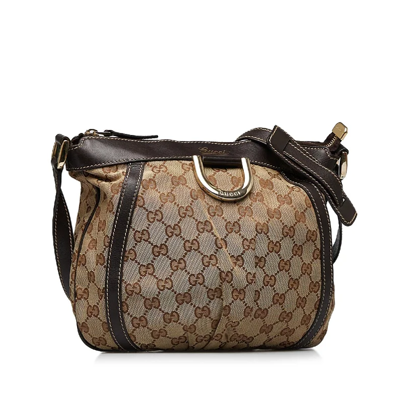 Women Gucci crossbody bags with a woven leather strapGucci GG Canvas Abbey D-Ring Crossbody Bag (EbPCp4)