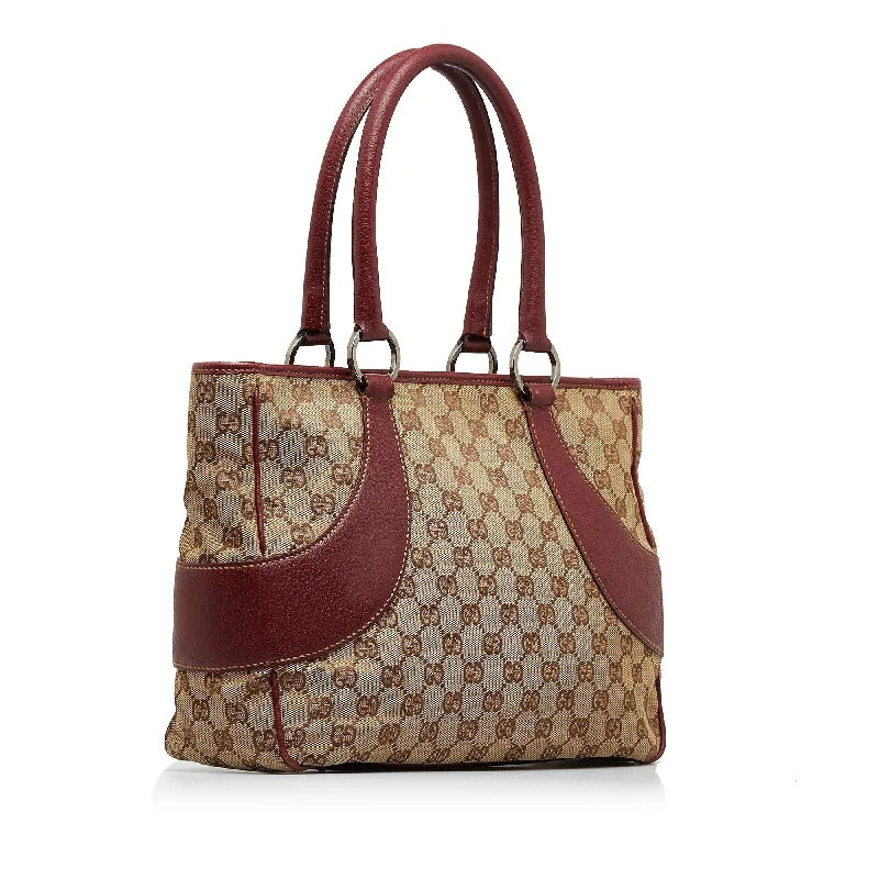 Women Gucci Sylvie bags with a monogram - embossed leatherGucci GG Canvas Tote Bag (SHG-5gRQ8d)