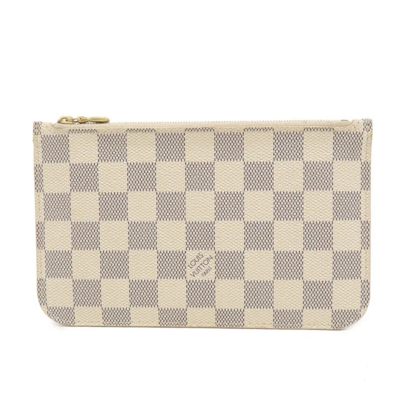 Ladies Louis Vuitton Capucines bags with a detachable shoulder strapLouis Vuitton Damier Azur Mini Pouch for Neverfull PM