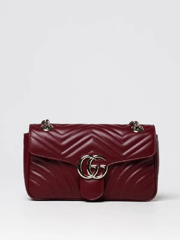 Women Gucci Sylvie bags with a crystal - embellished web stripeGucci Shoulder Bag Woman Red Women