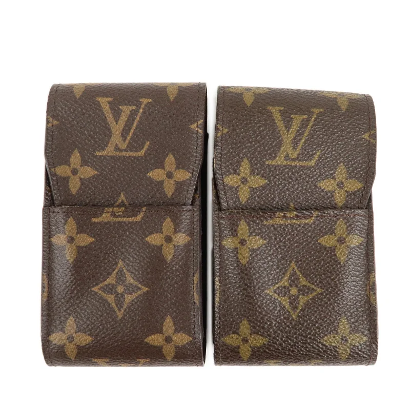 Louis Vuitton bags with a detachable mobile phone holder for convenienceLouis Vuitton Monogram Set of 2 Etui Cigarette Case M63024