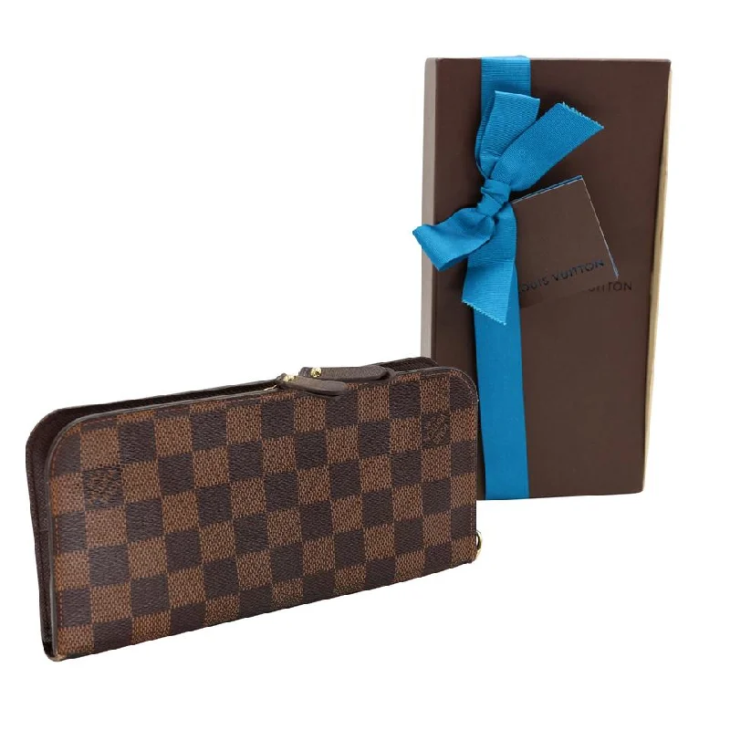 Louis Vuitton bags with a front - flap pocket for quick - access itemsLouis Vuitton Ansorito GM Damier Long Wallet LV-W0128P-0006