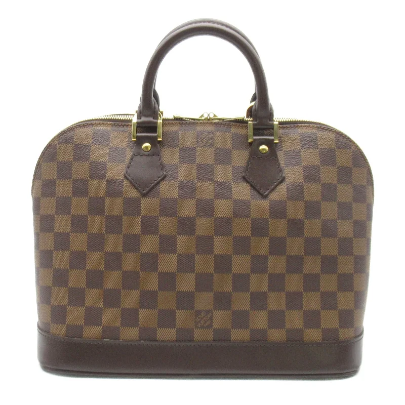 Louis Vuitton Alma bags with a monogram - embossed leather surfaceLOUIS VUITTON Alma PM Brown Ebene Damier PVC coated canvas N51131