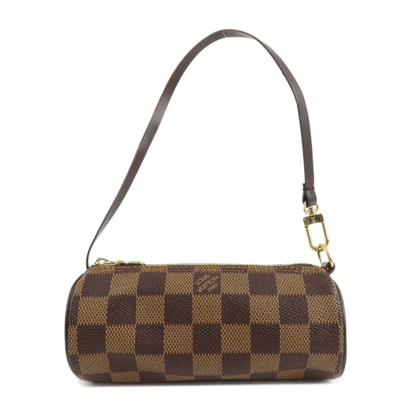 Ladies Louis Vuitton shoulder bags with a magnetic - closure flap for easeLouis Vuitton Damier Pouch for Papillon Mini Bag Damier Ebene