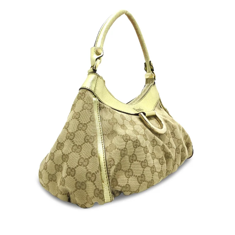 Women Gucci backpacks with a luxurious leather finishGucci GG Canvas Abbey D-Ring Handbag (PxFyvg)