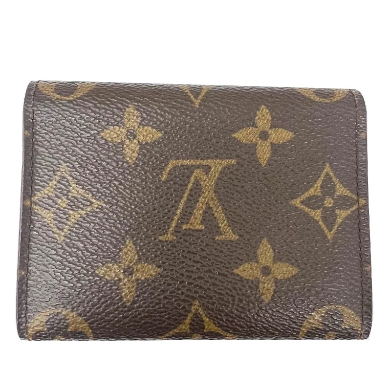 Louis Vuitton Petite Malle bags with a hard - shell structure for uniquenessLouis Vuitton Brown Canvas Card case wallet accessories