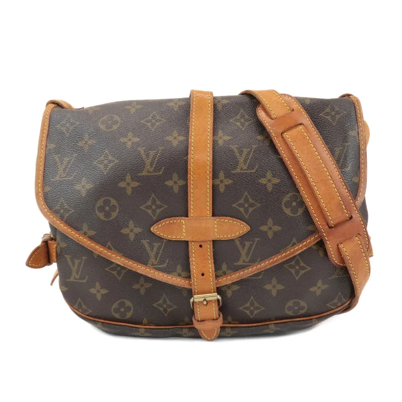 Ladies Louis Vuitton Capucines bags with a detachable shoulder strapLouis Vuitton Monogram Saumur 30 Shoulder Bag Brown M42256