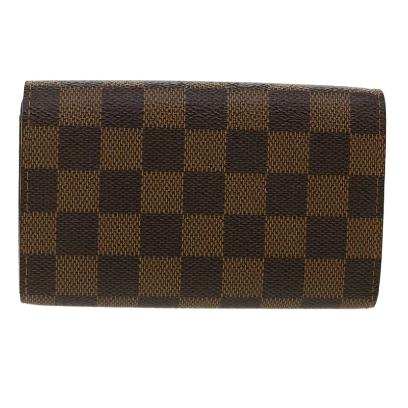 Louis Vuitton Alma bags with a leather - wrapped handle for a luxurious feelLouis Vuitton Brown Canvas Tresor wallet accessories