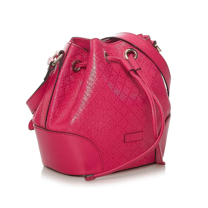 Gucci backpacks for women with a hidden back pocketGucci Diamante Bright Leather Bucket Bag (29104)