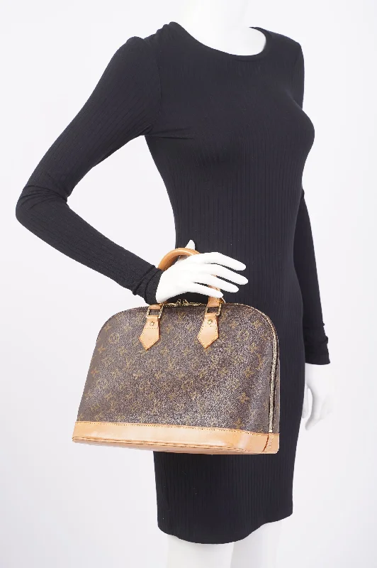 Ladies Louis Vuitton Petite Malle bags with a star - shaped charm for cutenessLouis Vuitton Alma Monogram Canvas PM