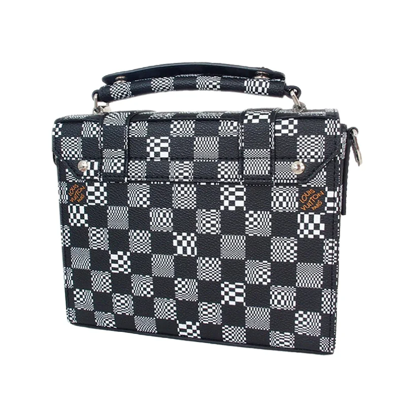 Louis Vuitton tote bags with a spacious interior and multiple pocketsLouis Vuitton Damier Distorted Flap Soft Trunk (FZG6ZF)