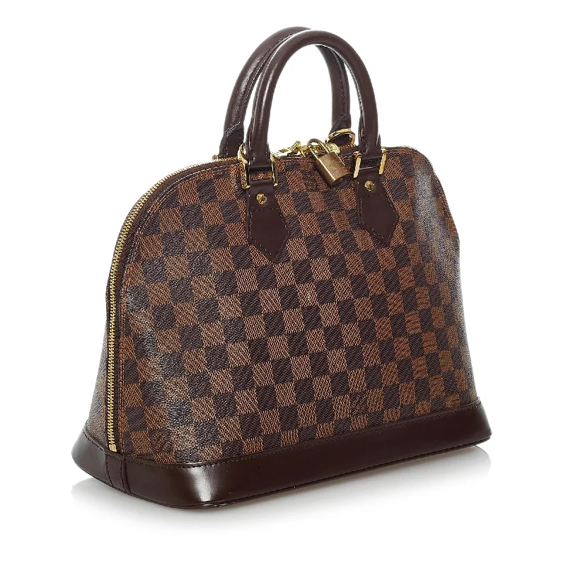 Louis Vuitton tote bags with a water - resistant coating for outdoor useLouis Vuitton Damier Ebene Alma PM (29425)