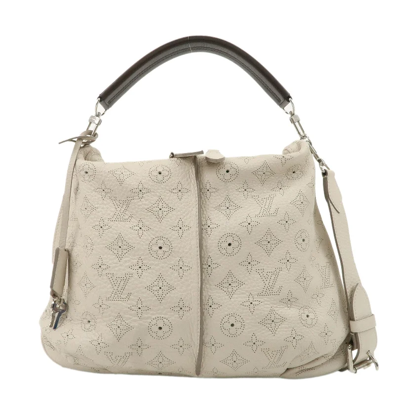 Louis Vuitton crossbody bags with a printed floral pattern for femininityLouis Vuitton Monogram Mahina Selene PM Shoulder Bag Blanc M94275