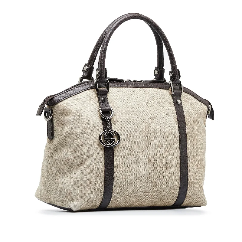 Ladies Gucci Dionysus bags with a detachable shoulder strapGucci GG Canvas Charm Dome Satchel (SHG-MOjlZ6)