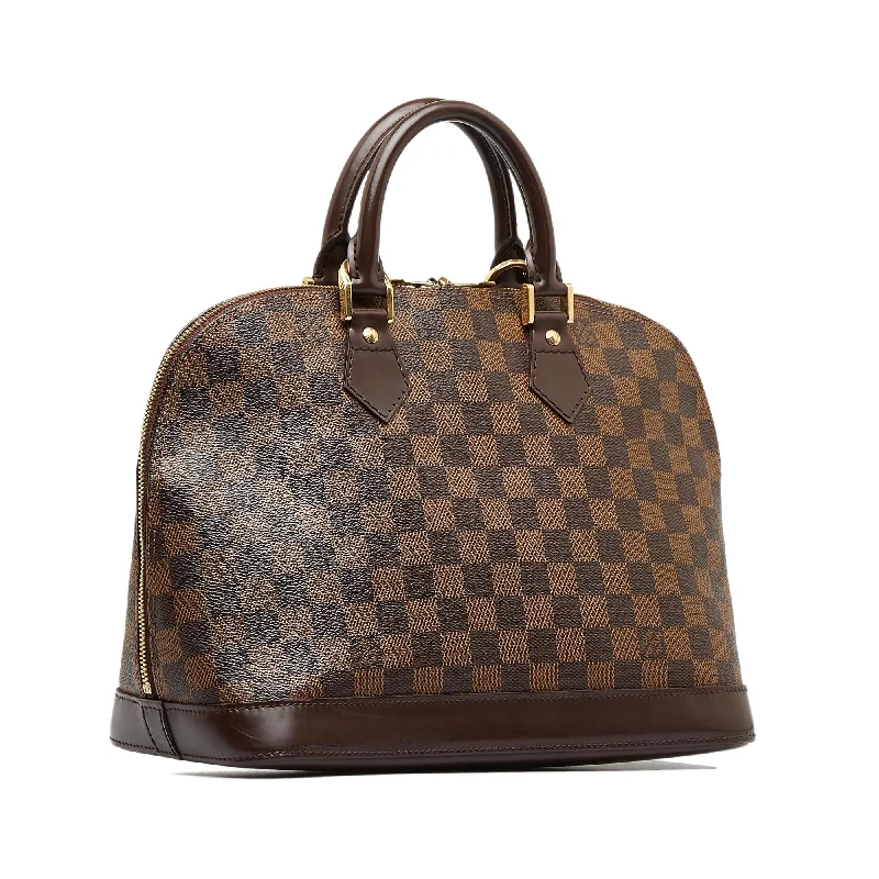 Louis Vuitton bags with a detachable mobile phone holder for convenienceLouis Vuitton Damier Ebene Alma PM (KXxq5k)