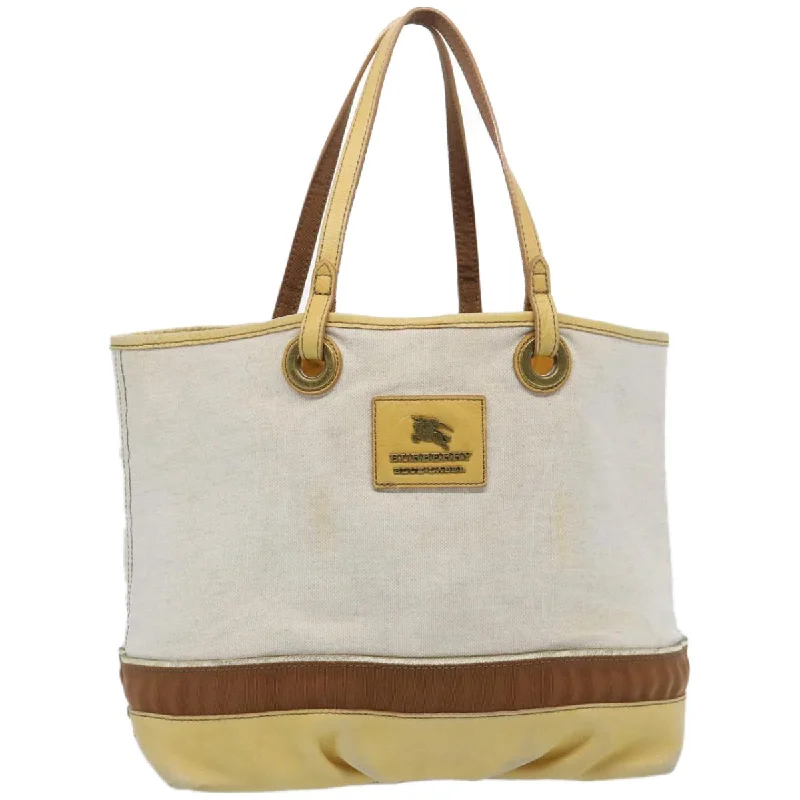 High - Capacity Burberry Duffle Bags for Long TripsBURBERRY Blue Label Tote Bag Canvas Beige Auth ti1544