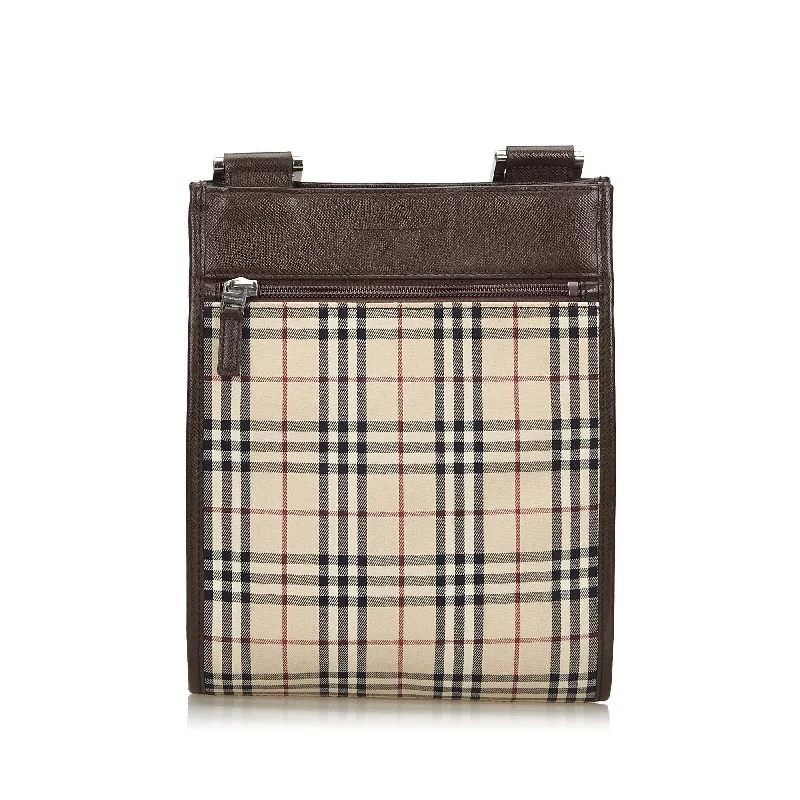 Burberry Bags with Magnetic Closures for Quick AccessBurberry Brown House Check Nylon Crossbody Bag United Kingdom