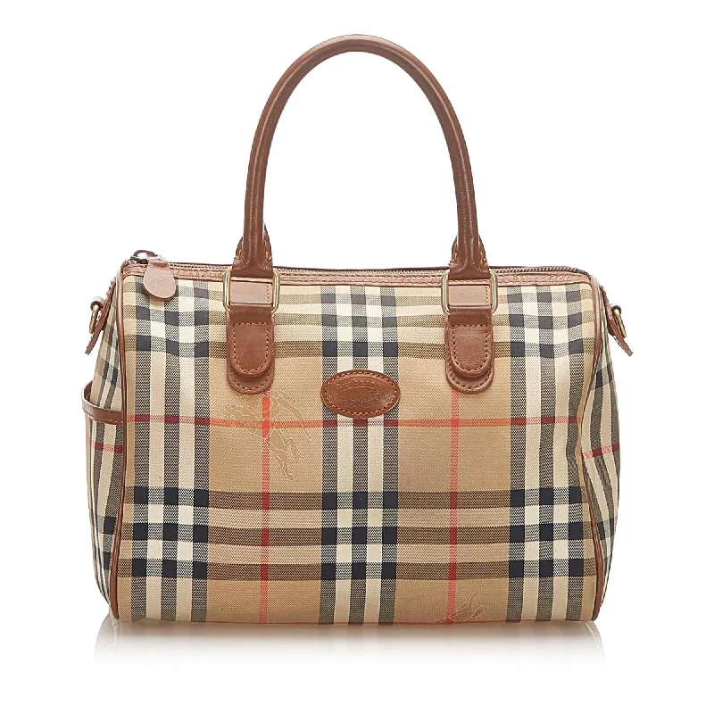 Child - Sized Burberry Bags for Little FashionistasBurberry Haymarket Check Canvas Boston Bag (SHG-17268)