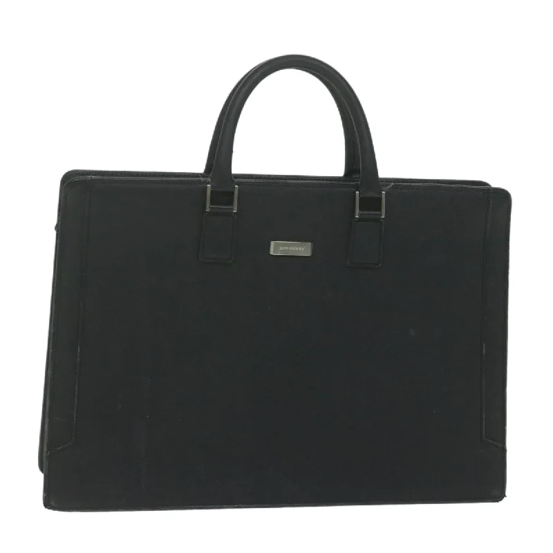 Stylish Burberry Tote Bags for Office UseBURBERRY Briefcase Leather Black Auth ep2580