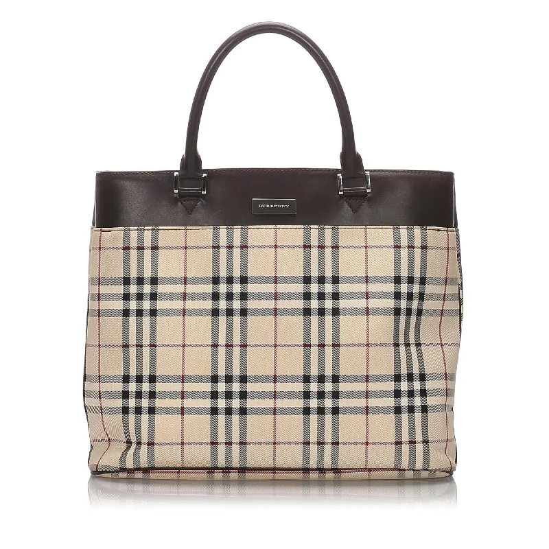 Burberry Bags with RFID Blocking TechnologyBurberry Brown Beige Nylon Fabric House Check Tote Bag United Kingdom