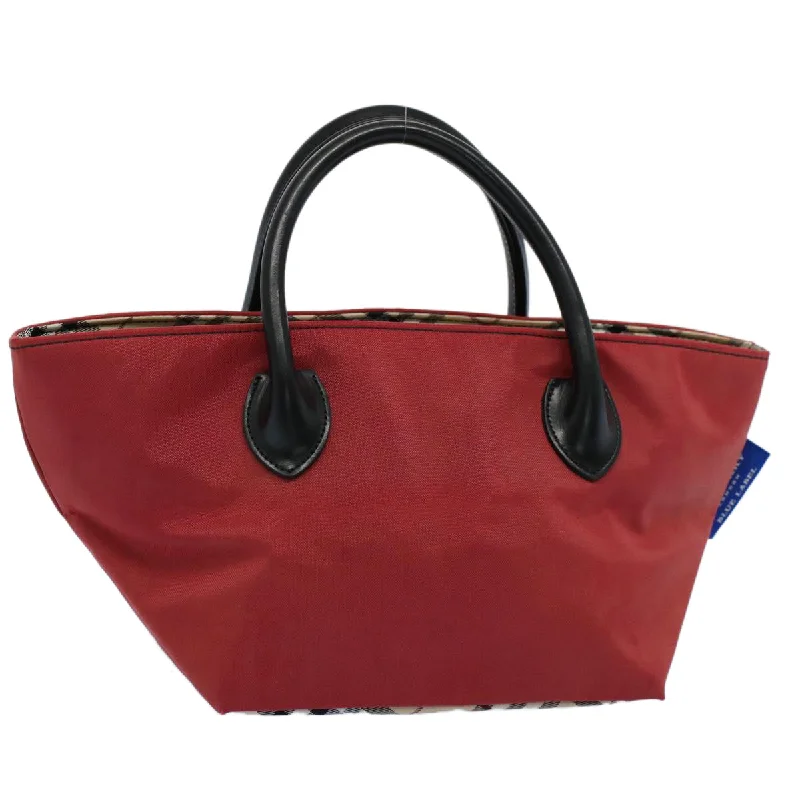 Burberry Bags with Adjustable Handles for Different Carrying WaysBURBERRY Blue Label Hand Bag Nylon Red Auth bs8360