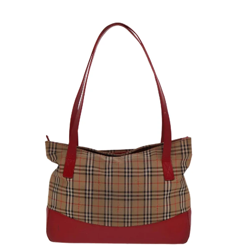 Pet - Friendly Burberry Pet Carrier BagsBURBERRYSs Nova Check Tote Bag Canvas Beige Red  78424