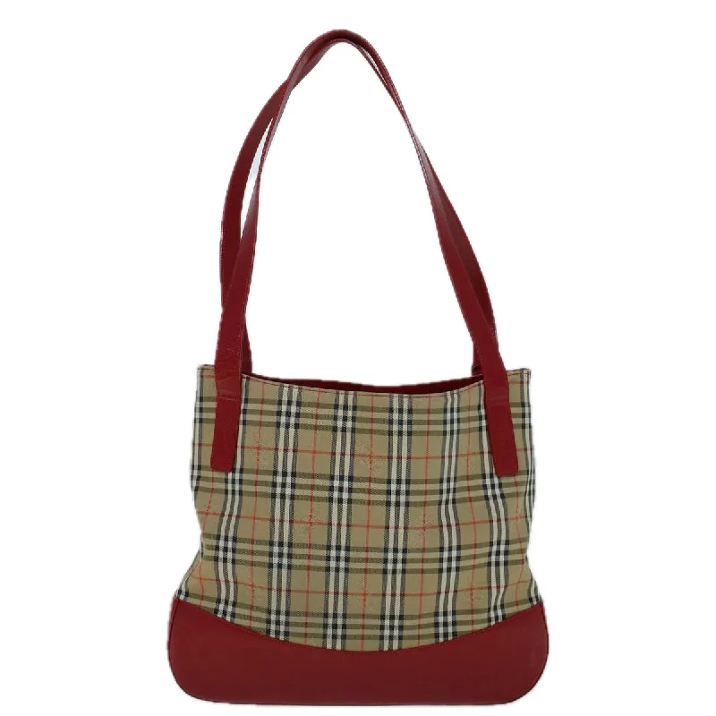 Metallic Finish Burberry Bags for a Glam LookBURBERRYSs Nova Check Tote Bag Canvas Beige Red  56573