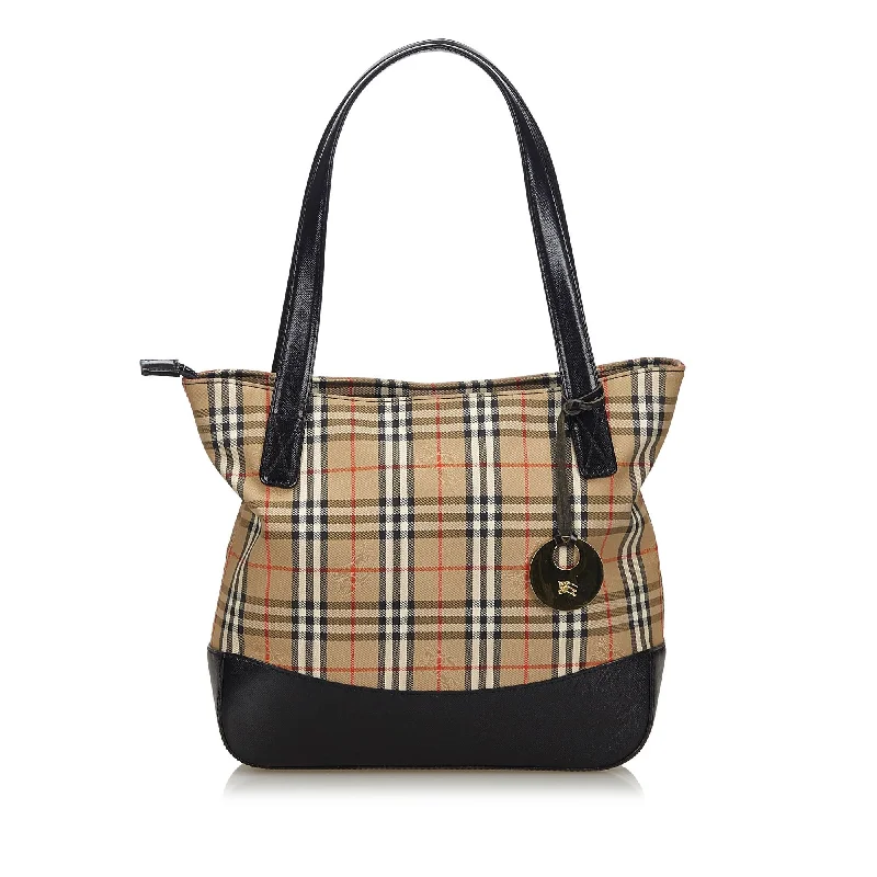 Burberry Bags with Adjustable Handles for Different Carrying WaysBurberry Brown Haymarket Check Canvas Tote Bag United Kingdom