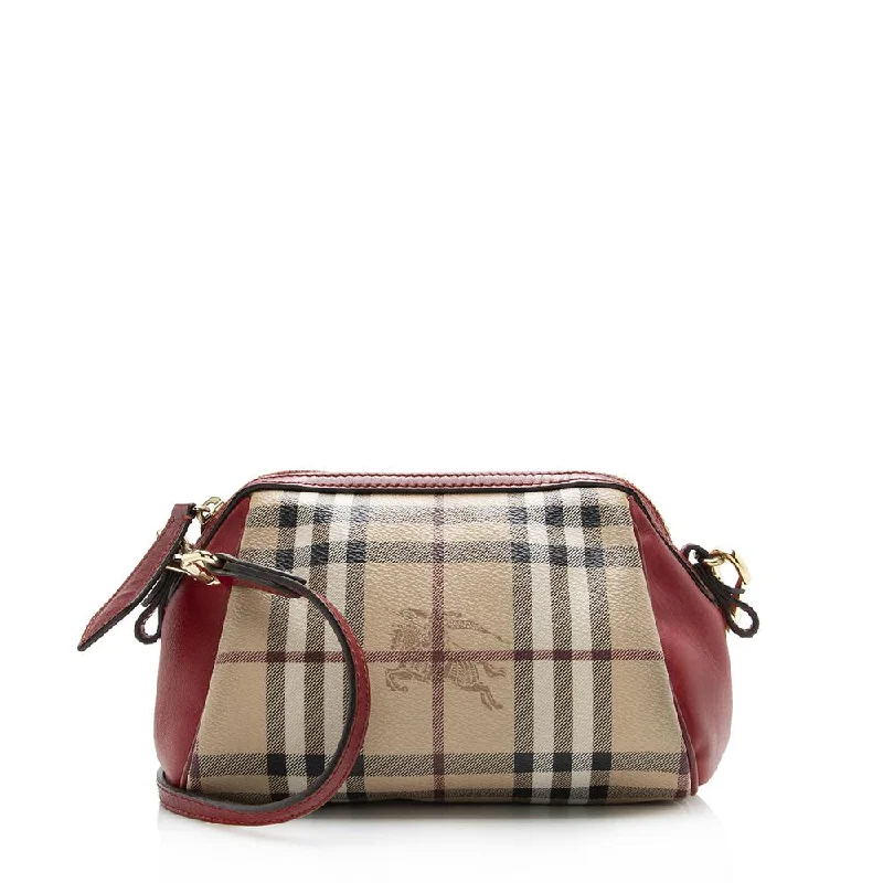 Burberry Bags with Magnetic Closures for Quick AccessBurberry Haymarket Check Blazi Mini Crossbody Bag (SHF-13547)