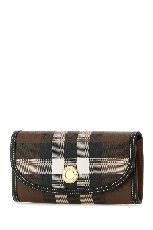 Two - Tone Burberry Bags for a Modern AestheticBurberry Woman Printed Canvas And Leather Wallet