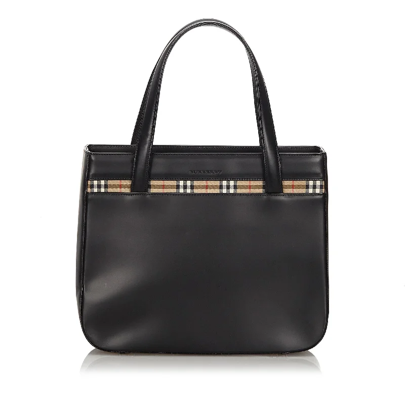 Two - Tone Burberry Bags for a Modern AestheticBurberry Black Others Leather Tote Bag United Kingdom