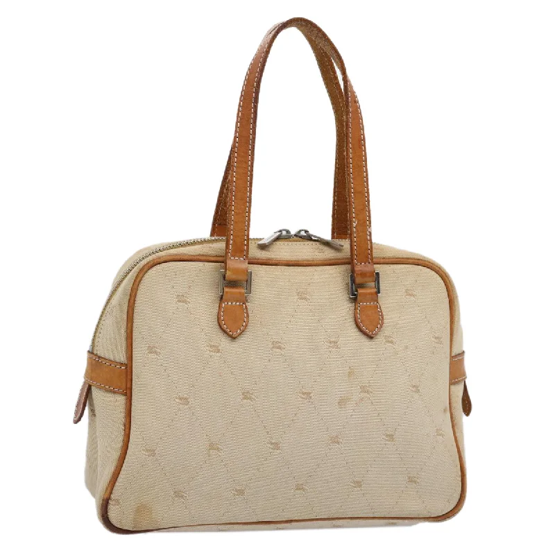 Functional Burberry Diaper Bags for New MomsBURBERRY Blue Label Hand Bag Canvas Beige Auth bs10778