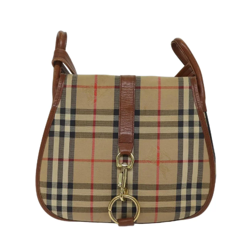 Durable Burberry Canvas Bags for Everyday UseBURBERRYSs Nova Check Shoulder Bag Canvas Brown  yk11775