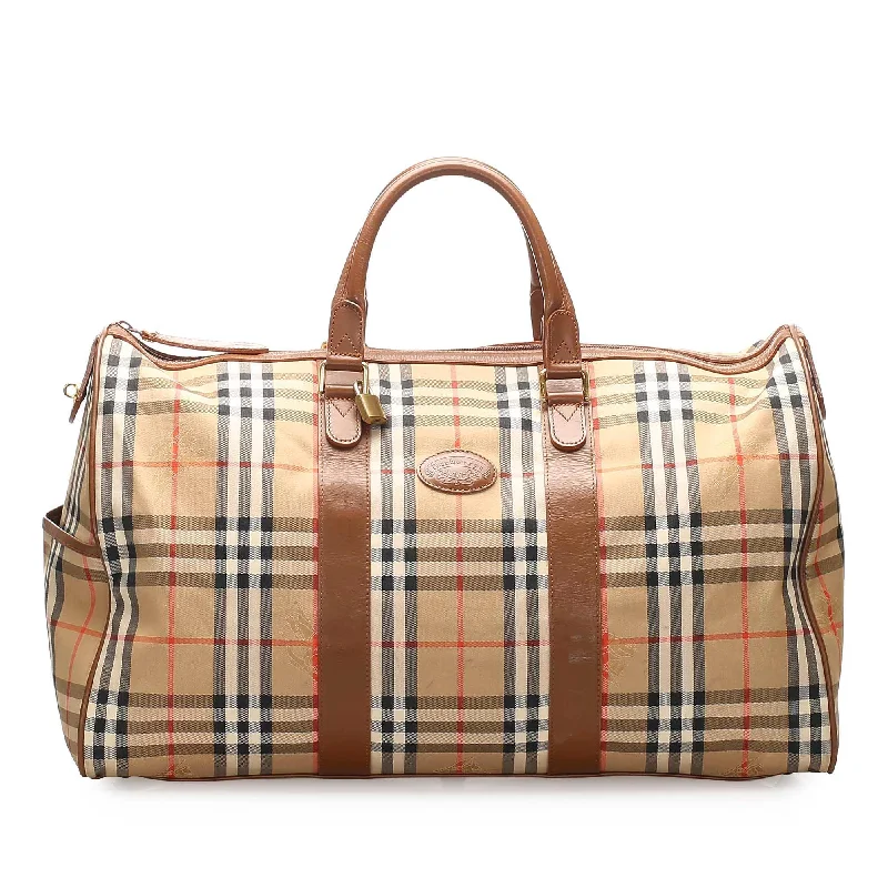 Minimalist Burberry Bags for a Sleek LookBurberry Haymarket Check Canvas Boston Bag (SHG-11746)