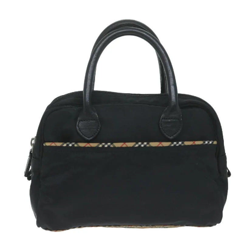 Burberry Bags with Hidden Pockets for Secret StorageBurberry Hand Bag Nylon Black Auth ti1471