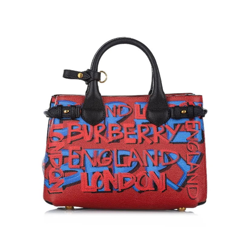 Burberry Bags with Antique - Style HardwareBurberry Graffiti Banner Leather Satchel (SHG-17018)