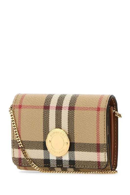 Burberry Bags with Reflective Elements for SafetyBurberry Woman Printed Canvas Card Holder