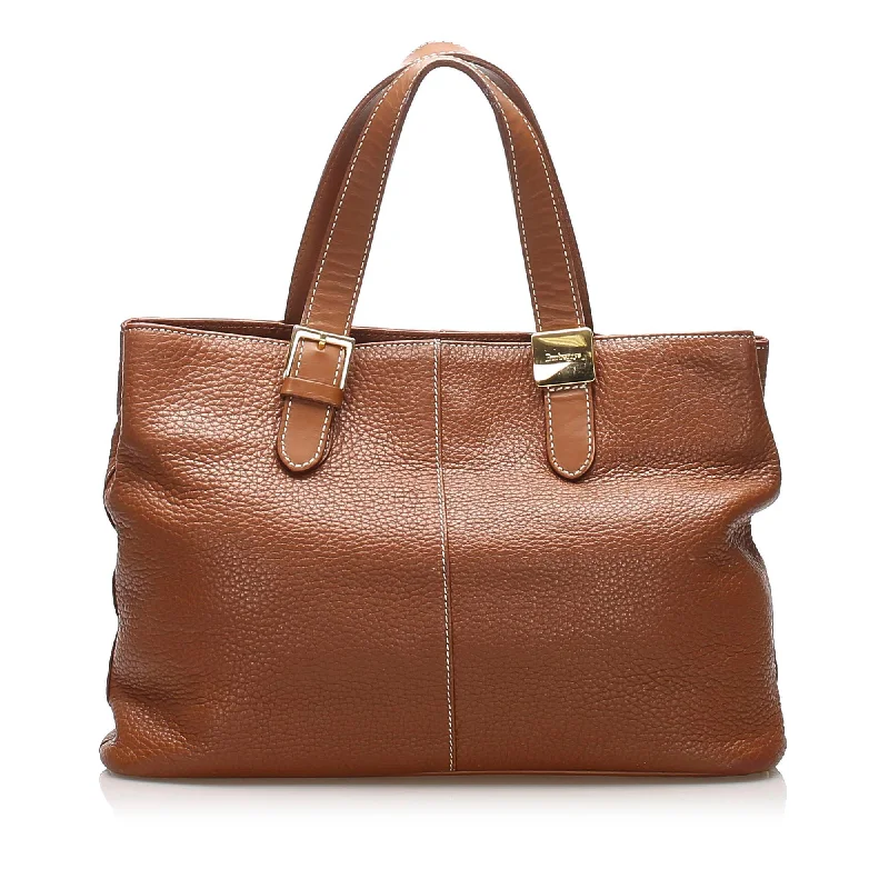 Soft Leather Burberry Duffel Bags for Weekend TripsBurberry Leather Handbag (SHG-12049)