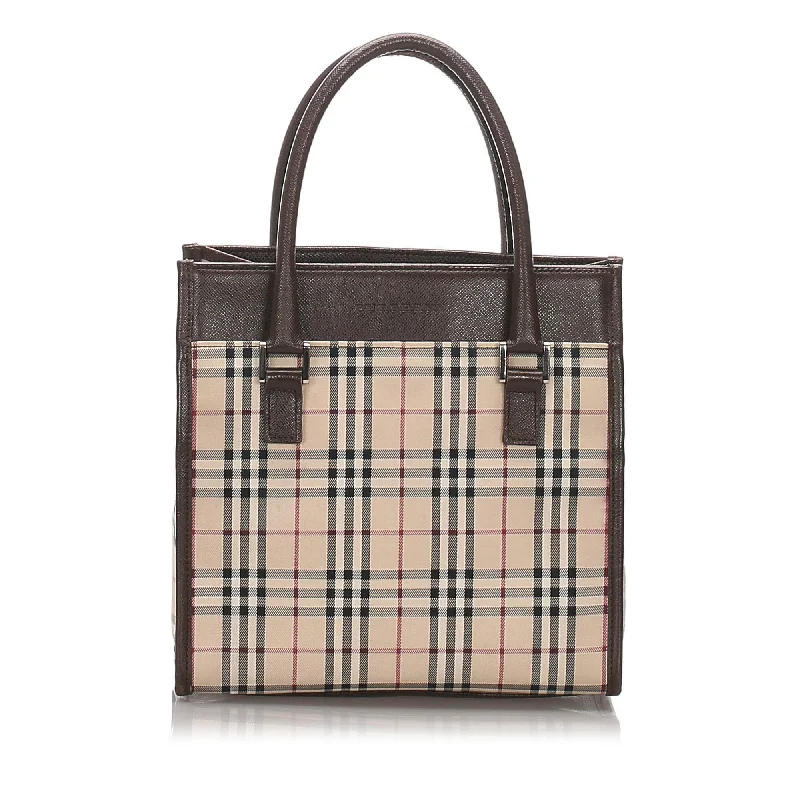 Sustainable Burberry Bags Made from Recycled MaterialsBurberry Brown Beige Canvas Fabric House Check Tote Bag United Kingdom