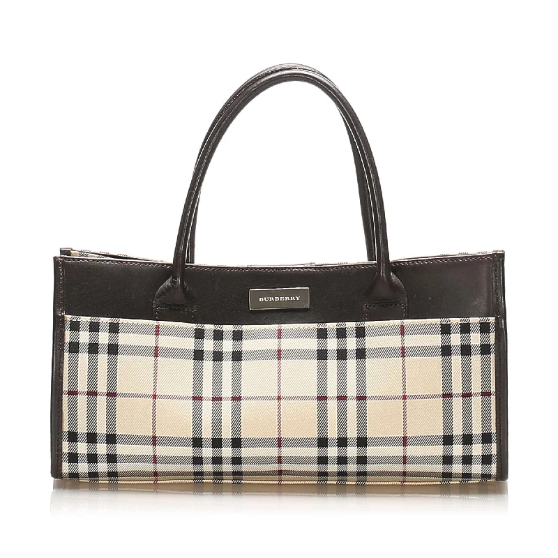 Minimalist Burberry Bags for a Sleek LookBurberry House Check Canvas Handbag (SHG-15704)