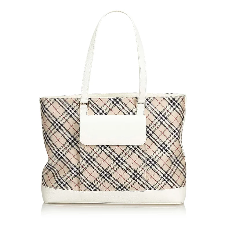 Ergonomic Burberry Laptop Bags for ComfortBurberry Brown Beige Cotton Fabric Nova Check Tote Bag United Kingdom