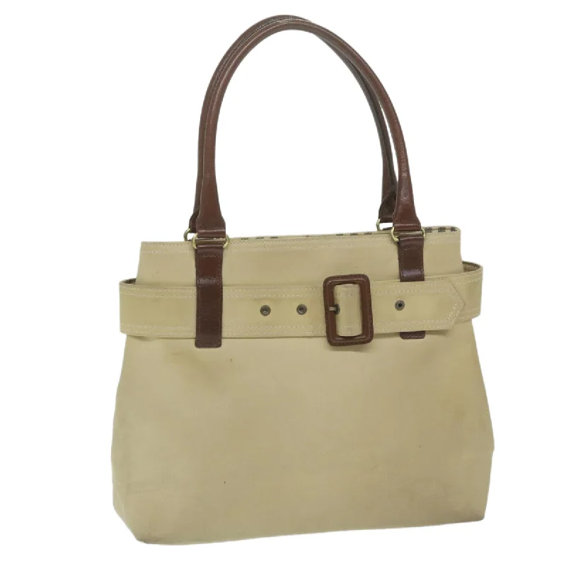 Burberry Bags for Women's Spring 2025 CollectionBURBERRY Hand Bag Canvas Beige Auth yk10080