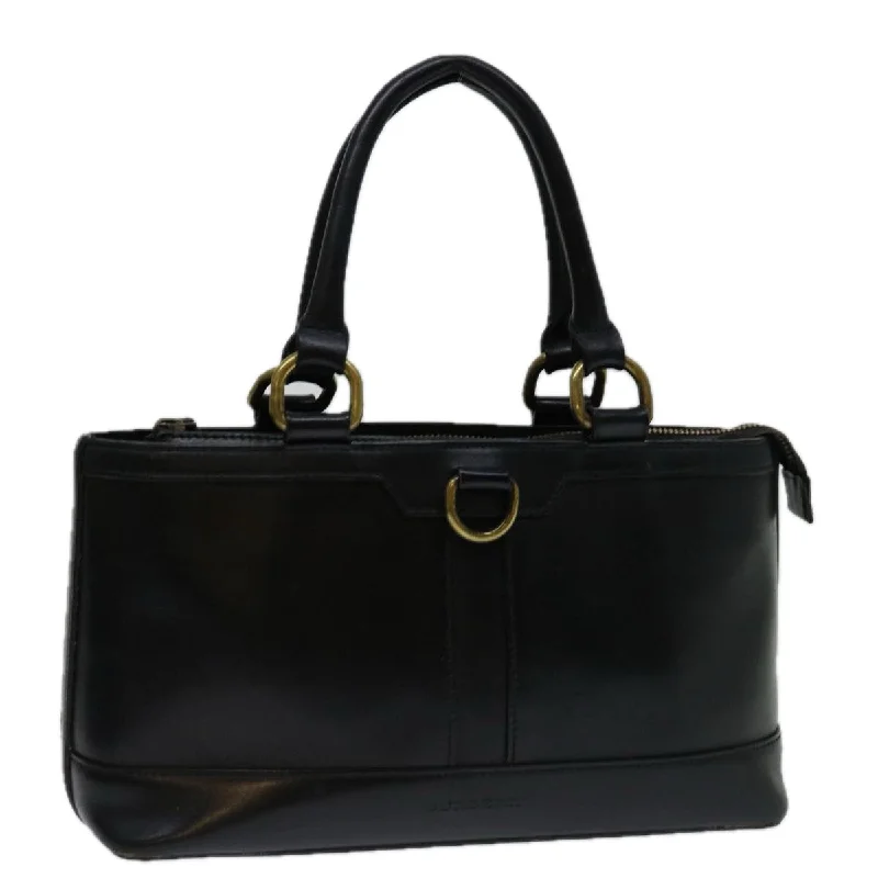 Limited Edition Burberry Bags for CollectorsBURBERRY Hand Bag Leather Black Auth bs13097