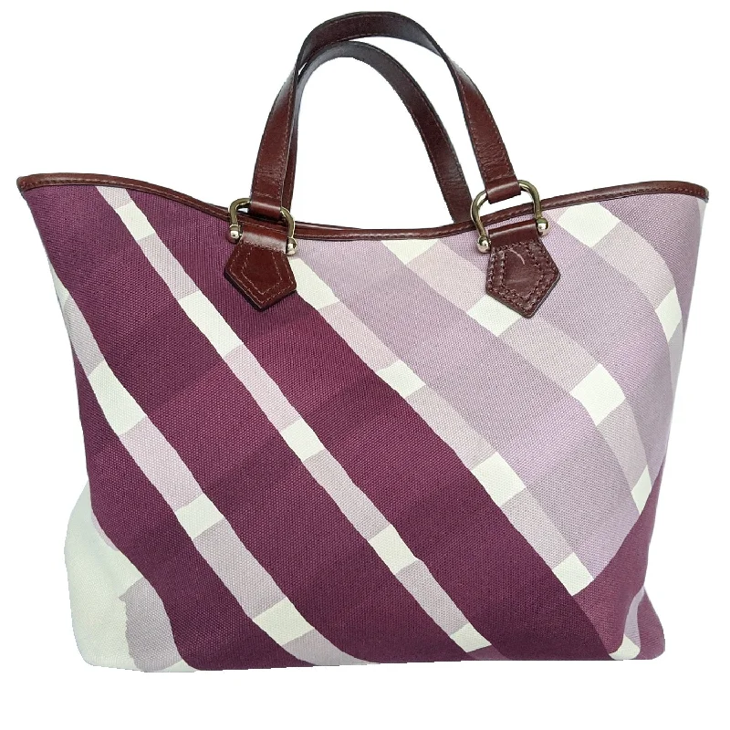 Lightweight Burberry Backpacks for TravelBurberry Canvas Purple Check Print Tote