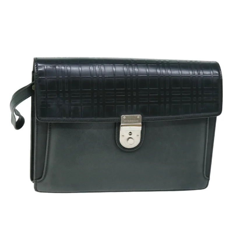 Affordable Replica - Looking Burberry BagsBURBERRY Clutch Bag Leather Green Auth bs14503