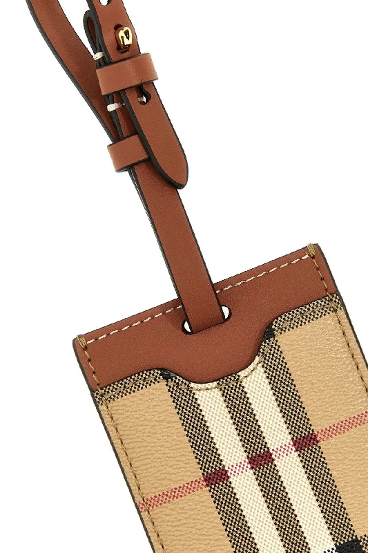 Adjustable Strap Burberry Messenger BagsBurberry Women Check Suitcase Tag