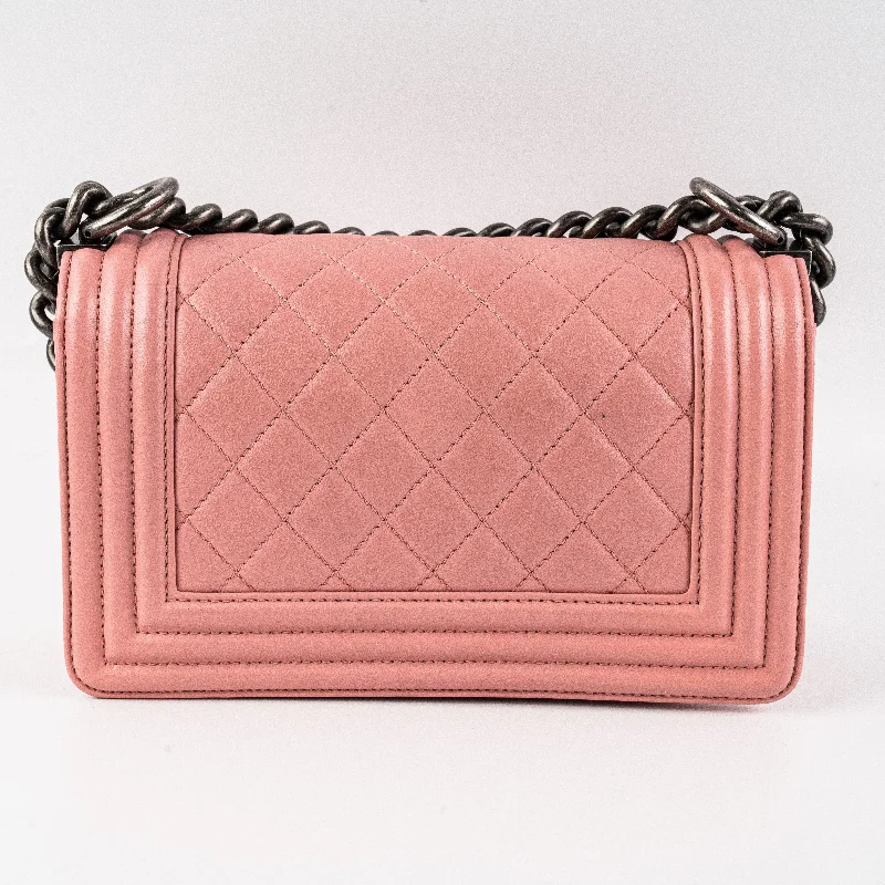 Chanel bags for those who value investment piecesChanel Small Lambskin Boy Pink Crossbody Bag