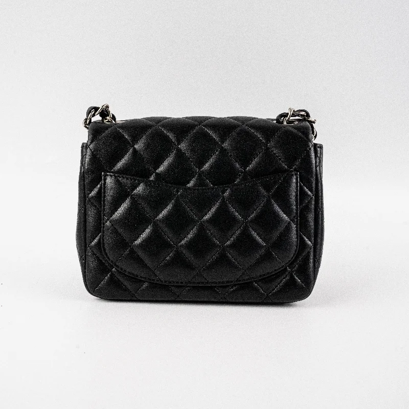 Chanel bags available in bold colors and patternsChanel Square Mini Lambskin Black Bag