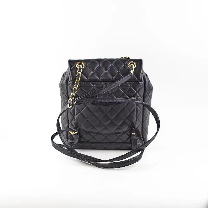 Chanel Vintage Inspired Handbag for Retro LoversChanel Urban Spirit Small Lambskin Black Backpack